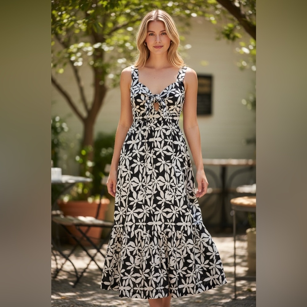 J.Crew Tie-front Cutout Midi Dress For Women